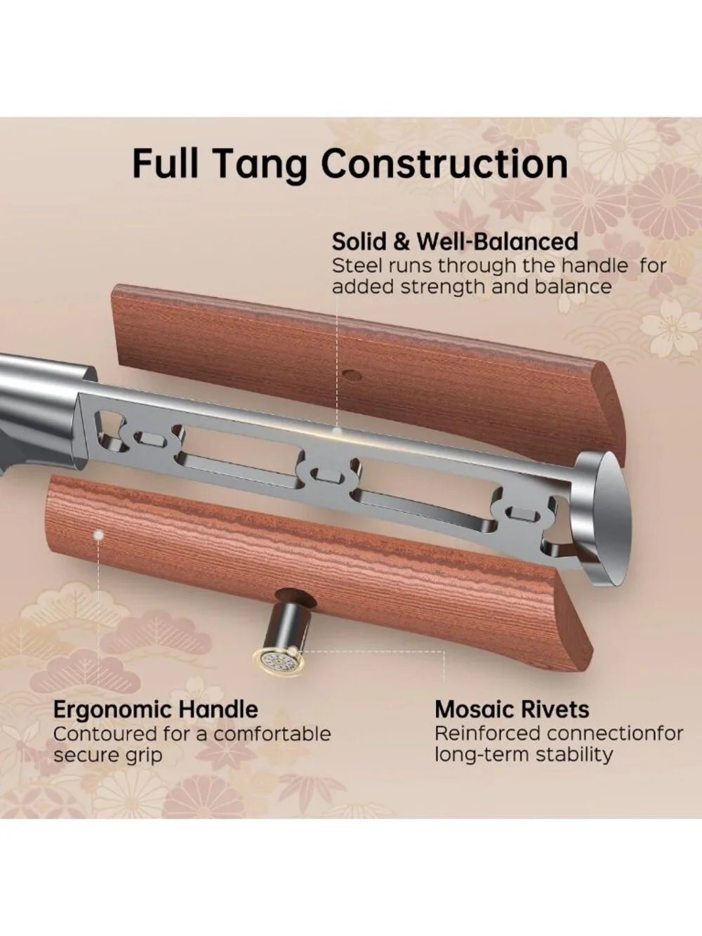 Japanese Carving Knife & Fork Set - Ergonomic Rosewood Handle, Kitchen